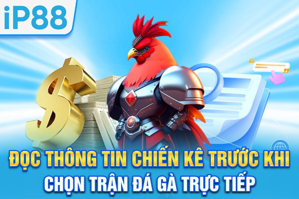 Đọc thông tin chiến kê trước khi chọn trận đá gà trực tiếp