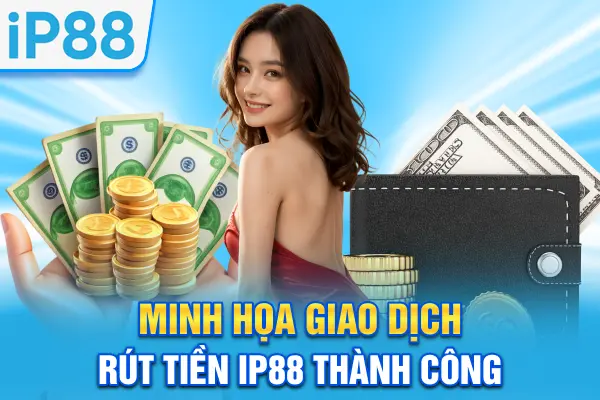 Minh họa giao dịch rút tiền IP88 thành công
